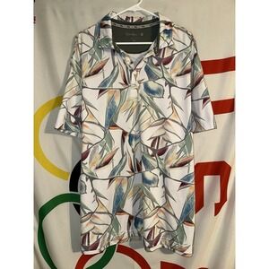 Walter Hagen Golf Polo Shirt 2XL Hawaiian Floral Stretch Performance